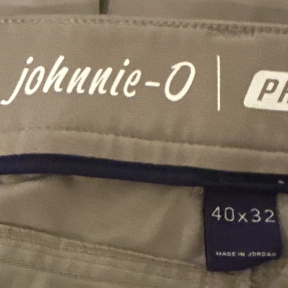 Johnnie O Prep-Formance Pants Men's 40x32 Beige Khaki Performance Golf Office